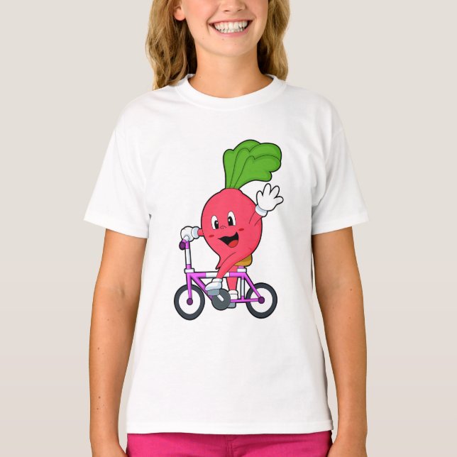 Radish with Bicycle T Shirt (Framsida)