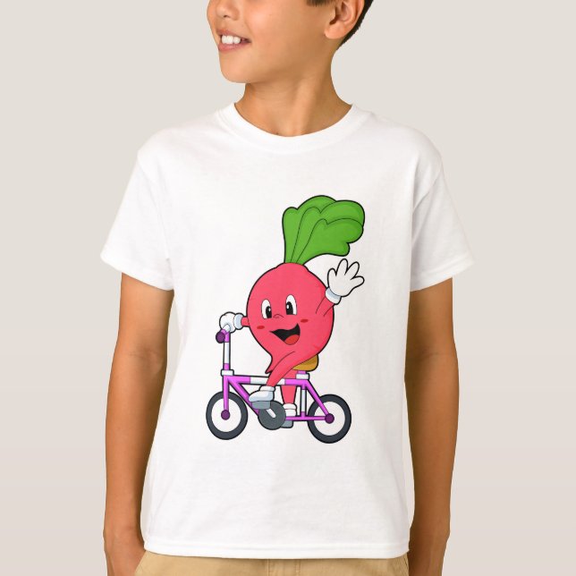 Radish with Bicycle T Shirt (Framsida)