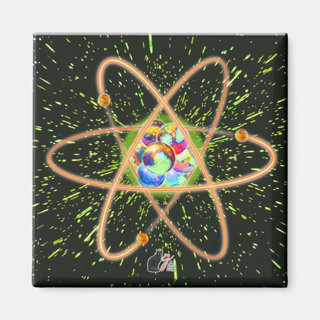 Radiskt atomnät magnet (Framsidan)