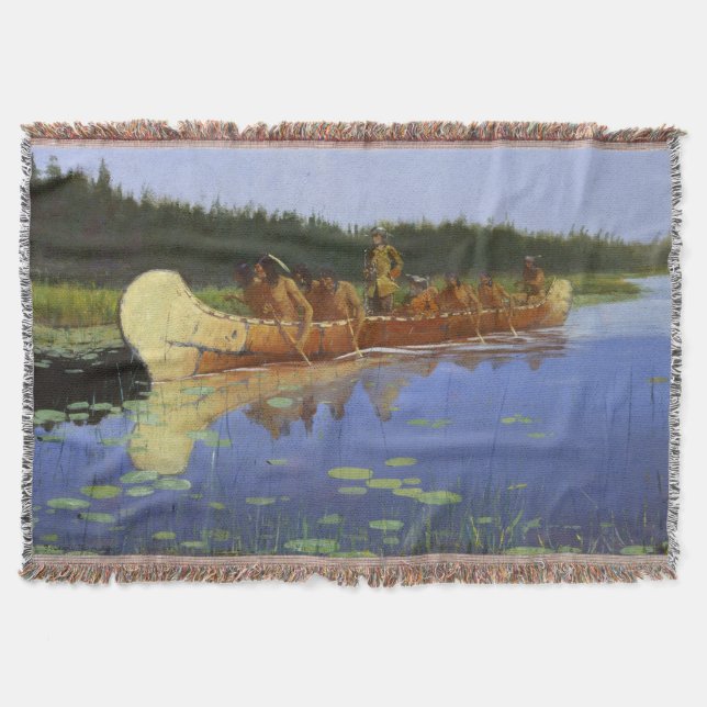 Radisson och Groseilliers Frederic Remington 1905 Filt (Framsidan)