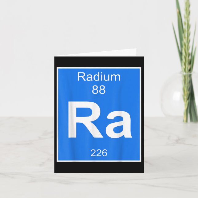 Radium Element Dräkt Periodiska Systemet Kemi Roli Kort (Framsida)
