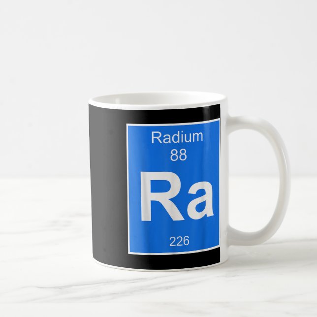 Radium Inslag Costume Periodic Bord Chemistry Fu Kaffemugg (Höger)