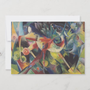 Rådjur i en blomsterträdgård av Franz Marc, Vintag Inbjudningar