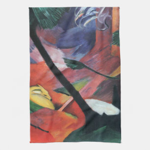 Rådjur i skogen II av Franz Marc; Reh im Walde Kökshandduk
