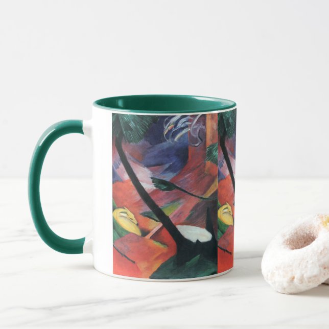 Rådjur i skogen II av Franz Marc; Reh im Walde Mugg (Med munk)