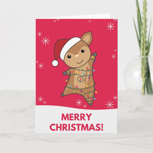 Rådjur Jul Rådjur Vinter Djur Kort (Framsida)