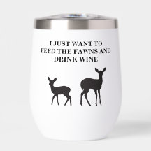 Rådjur-rehabiliterare vin tumbler
