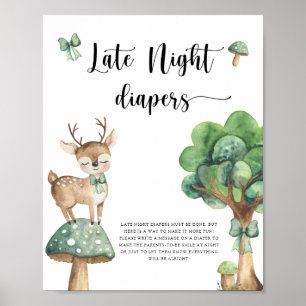 Rådjur - Sängvätningsspel på sen natt Poster