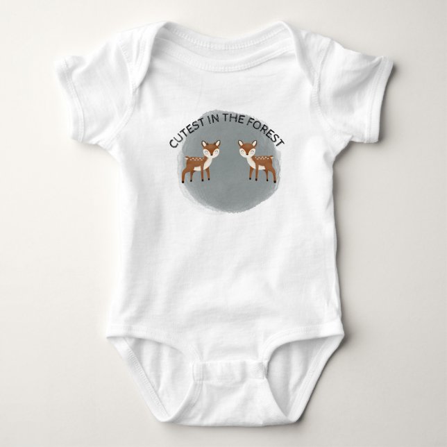 Rådjur Sötast i Skogen T Shirt (Framsida)