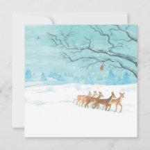 Rådjurgrupp på vintern