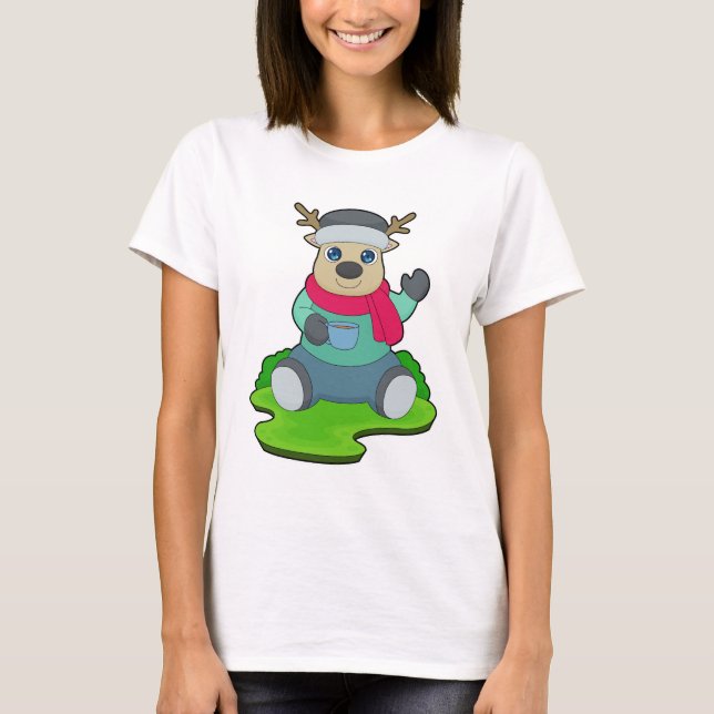 Rådjurskaffe kopp t shirt (Framsida)