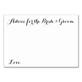 Rådkort för bröllop för Bride & Groom Bordsnummer