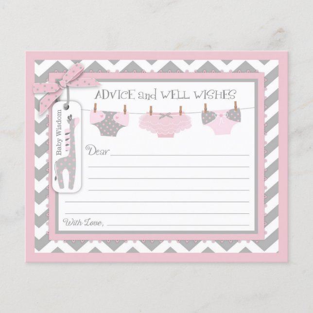 Rådkort för Chevron Tutu-blöjor (Framsida)