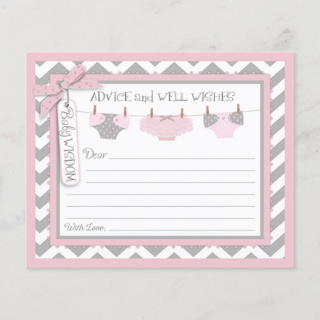 Rådkort för Chevron Tutu-blöjor (Framsida)