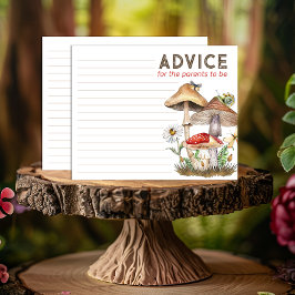 Rådkort för Woodland Baby Shower | Whimsical Mushr