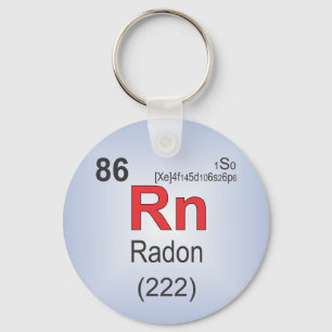 Radon Inslag i det periodiska Bord Nyckelring