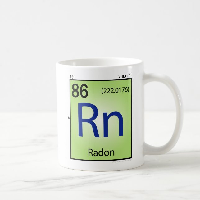 Radon (Rn)inslagmugg Kaffemugg (Höger)