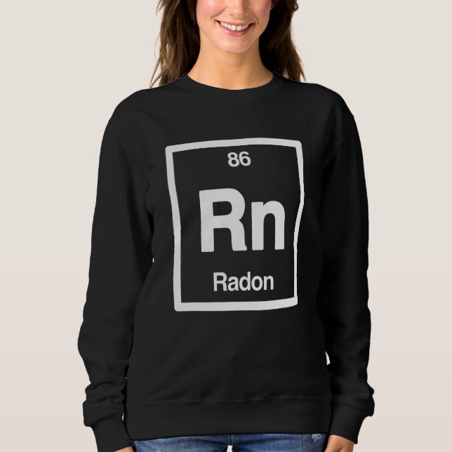Radon  Rn  Periodic Table of Elements  Science T Shirt (Framsida)