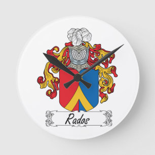 Rados familjvapensköld rund klocka