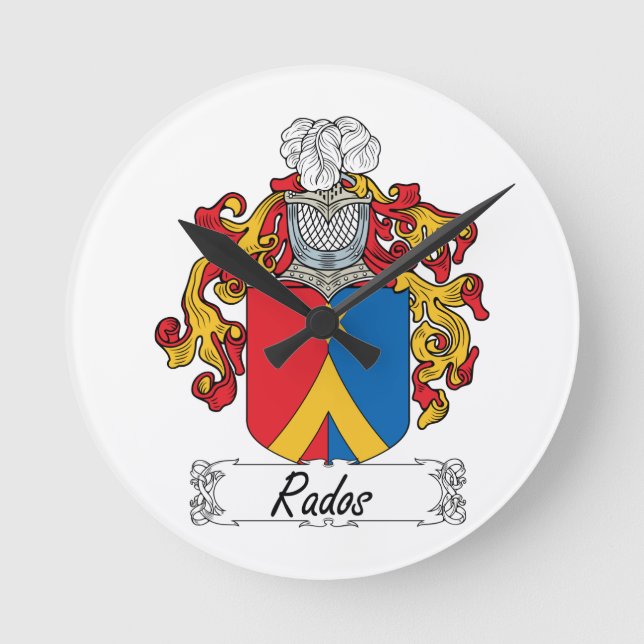 Rados Family Crest Rund Klocka (Framsida)