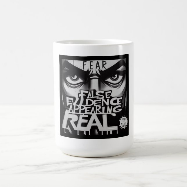 RÄDSLA falska bevis som verkar vara verkliga Kaffemugg (Center)