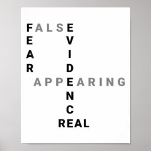 Rädsla falska bevis som verkar vara verkliga motiv poster
