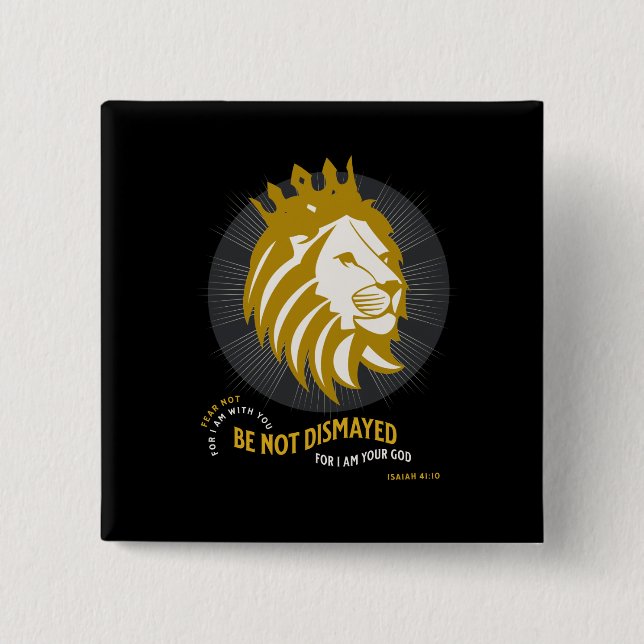 Rädsla för att inte bli förfärad Isaiah 41:10 Knapp (Framsida)