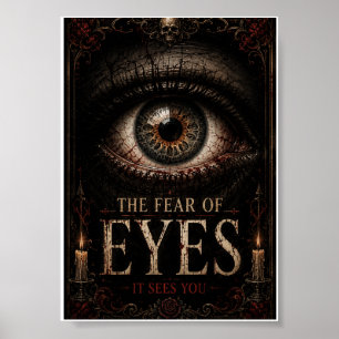 Rädsla för ögon gotisk Halloween Poster