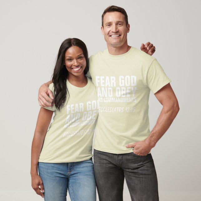 RÄDSLA GOD OCH OBEY, kristna T-shirts (Unisex)