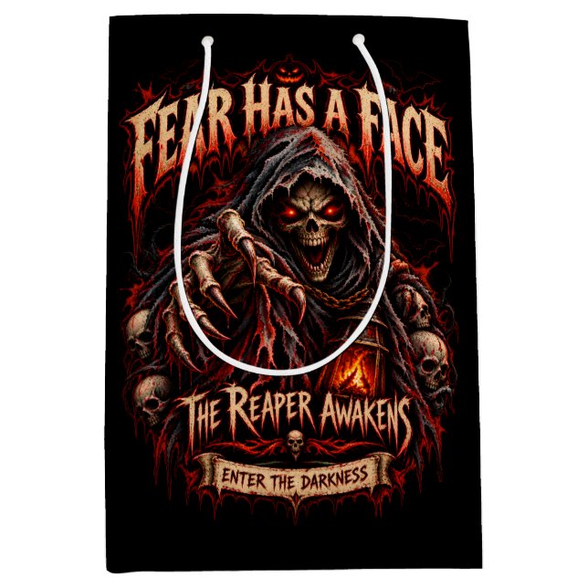Rädsla Har Ett Ansikte Grim Reaper Presentväska (Framsidan)