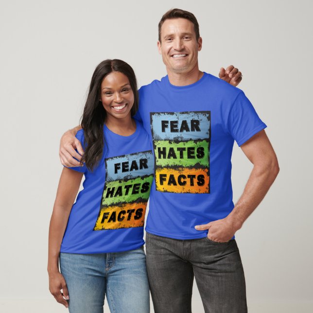 Rädsla Hatade Fakta - 12 Steg AA Slogan Mörk Tröja (Unisex)