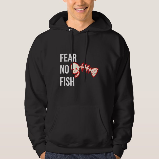 Rädsla ingen fisk hoodie (Framsida)