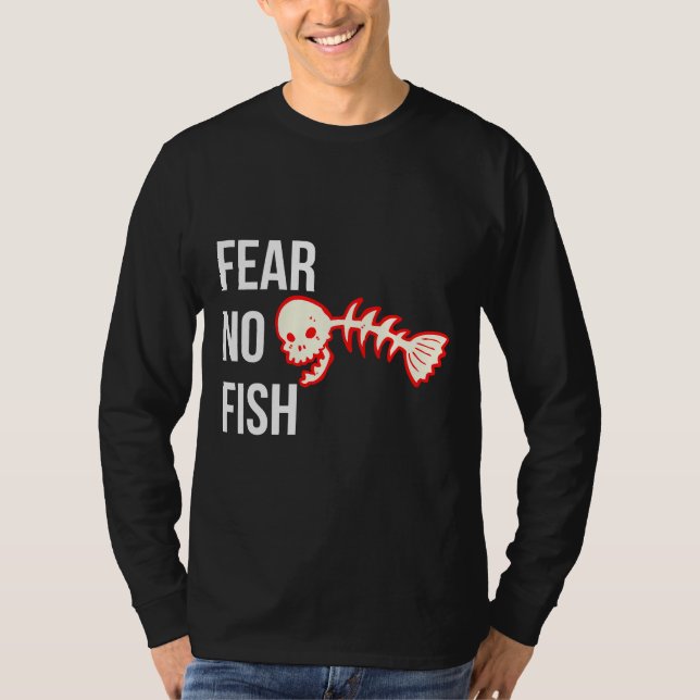 Rädsla ingen fisk t shirt (Framsida)