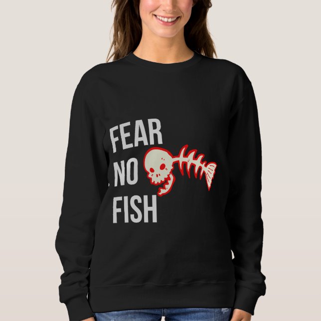 Rädsla ingen fisk t shirt (Framsida)