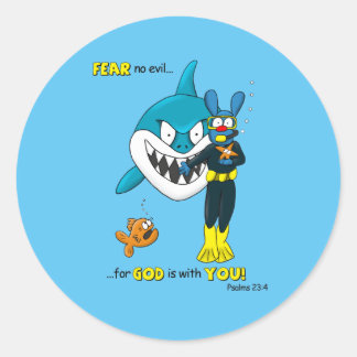 Rädsla Ingen Ondhaj Bältetikett Runt Klistermärke