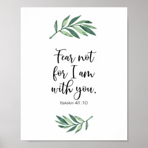 Rädsla inte för att jag är med dig från Isaiah Poster