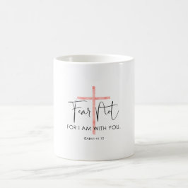 Rädsla inte för att jag är med er bibelverse kaffemugg