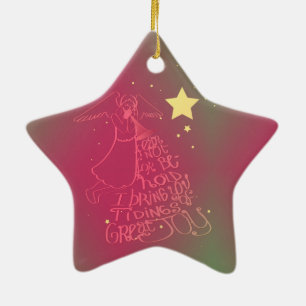 "Rädsla inte, för behold..." Angel Star Ornament