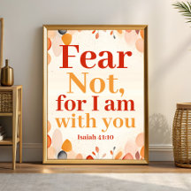 Rädsla inte, för jag är med er Boho Christian Art
