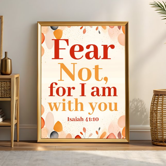 Rädsla inte, för jag är med er Boho Christian Art Poster (Skapare uppladdad)