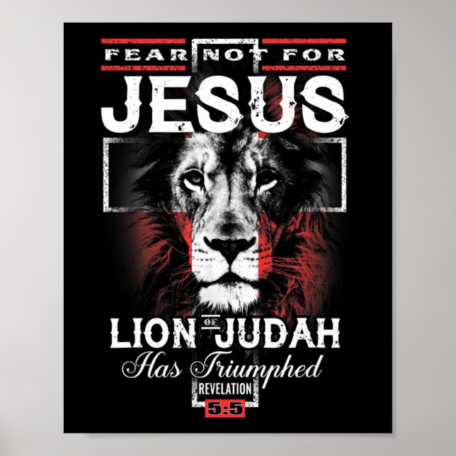 Rädsla inte för Jesus Judahs Lejon har triumferats Poster (Framsidan)