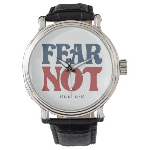 Rädsla inte Isaiah 41:10 Bible Verse Christian Armbandsur