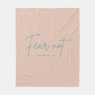 "Rädsla inte." Isaiah 41:10 Fleecefilt