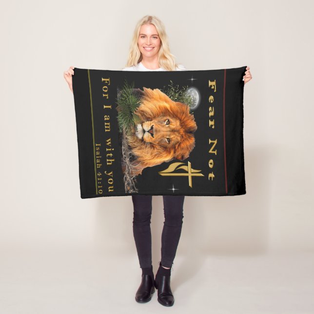 Rädsla inte Isaiah 41:10 Fleecefilt (På plats)