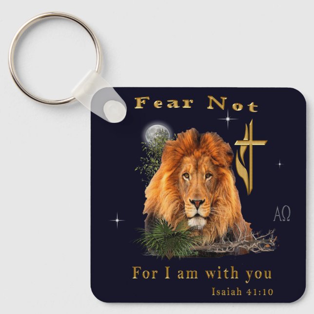 Rädsla inte Isaiah 41:10 Nyckelring (Framsida)