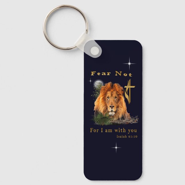 Rädsla inte Isaiah 41:10 Nyckelring (Framsida)