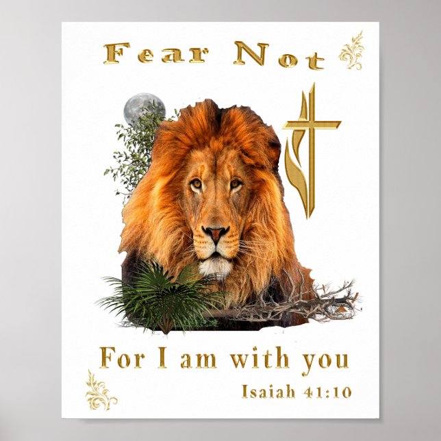 Rädsla inte Isaiah 41:10 Poster (Framsidan)