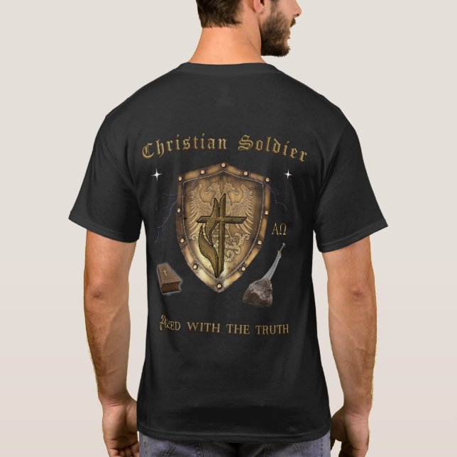 Rädsla inte Isaiah 41:10 T Shirt (Baksida)