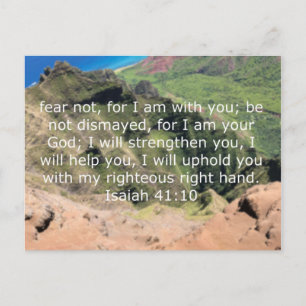 Rädsla inte, Isaiah 41:10 Vykort