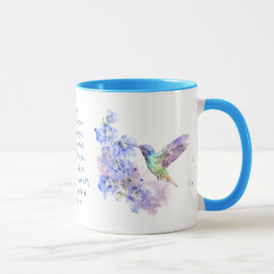 Rädsla inte, Isaiah Scripture Dragonfly Watercolor Mugg